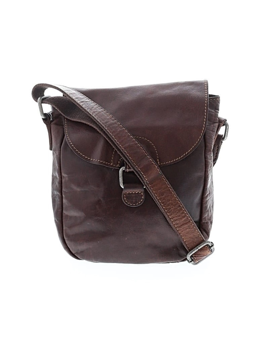 Jack Georges Men's Brown Leather Crossbody Bag - Classic Messenger Style
